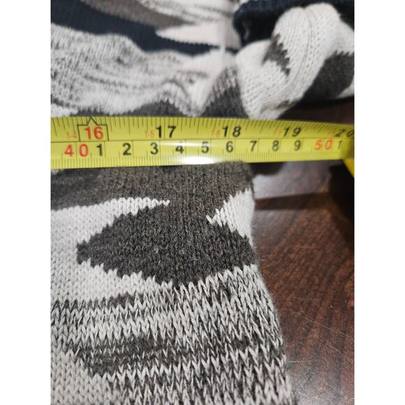 American Eagle Y2K Inspired Aztec Southwestern Knit Hoodie Sweater Neutral XS - Picture 7 of 8